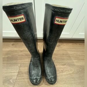 Hunter black Rain Boot size 10 in women
